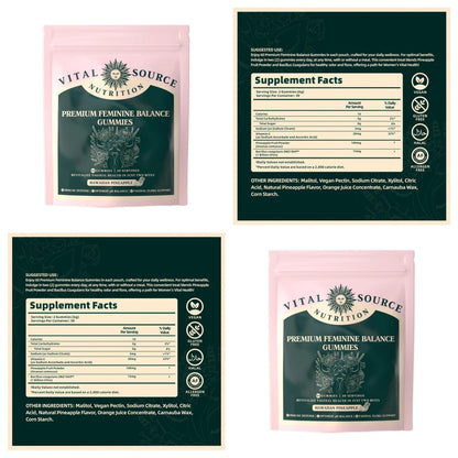 Feminine Balance Gummies for Women - Probiotic & Vitamin C Support for Intimate Health & Immunity