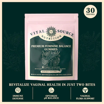 Feminine Balance Gummies for Women - Probiotic & Vitamin C Support for Intimate Health & Immunity