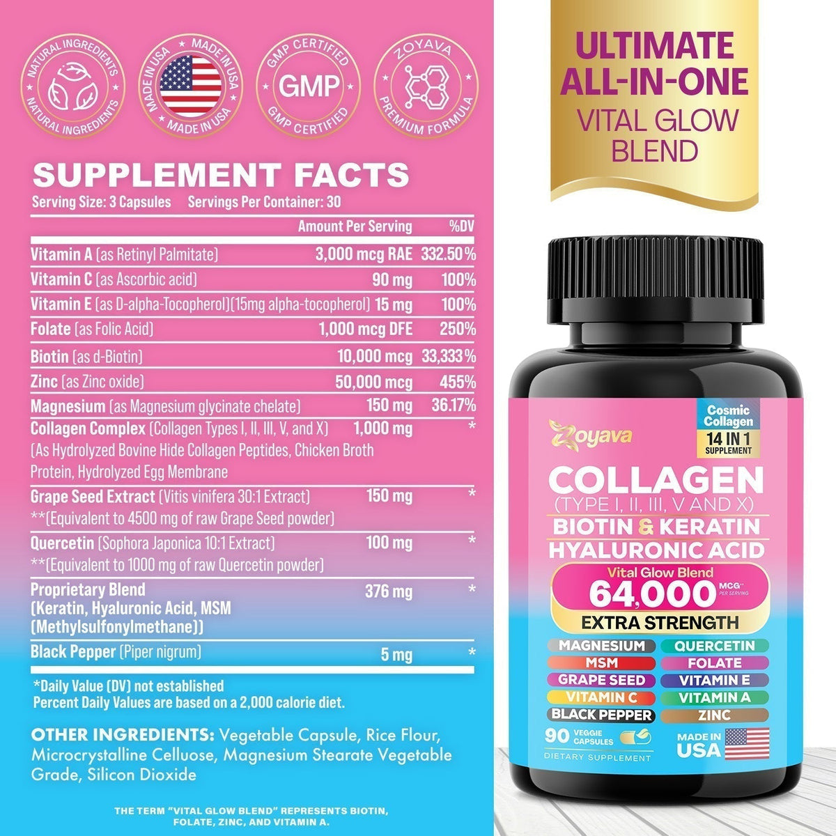 Cosmic Collagen Beauty Complex - 64,000MCG - Illuminate Your Radiance!