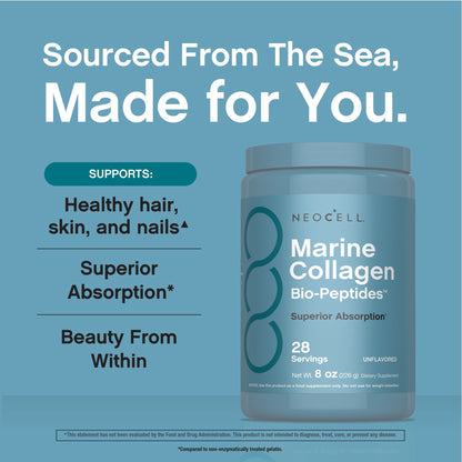 Marine Collagen Bio-Peptides, 8 oz (226 g) Powder