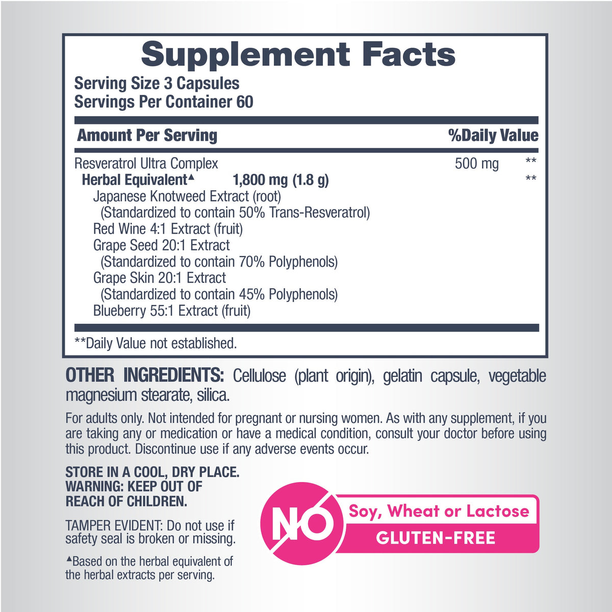 Resveratrol Ultra Complex, 200 Capsules