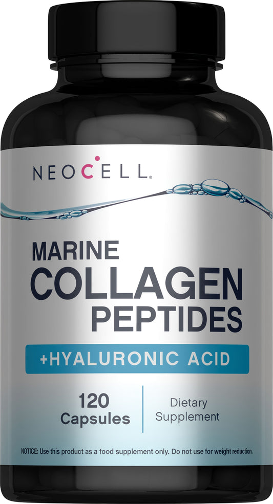 Marine Collagen Peptides + Hyaluronic Acid, 120 Fish Gelatin Capsules